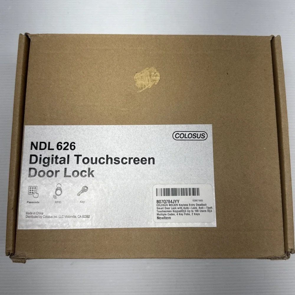 COLOSUS NDL626 Keyless Entry Deadbolt Smart Door Lock Auto Lock FOB Secure